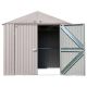 Arrow Elite 8 ft. W x 6 ft. D Cool Grey Metal Premium Vented Corrosion Resistant Steel Storage Shed 46 sq. ft. EG86CG