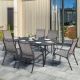 Nuu Garden 7-Piece Aluminum Outdoor Dining Set Patio Dining Set with Rectangle Dining Table SSD101-01