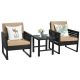 Alpulon 3-Piece Wicker Patio Conversation Set with Beige Cushions ZY1C0313