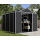 CANOPIA by PALRAM Rubicon 6 ft. W x 10 ft. D Dark Gray Plastic Garden Storage Shed (60.5 sq. ft.) 707063