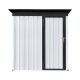 Unbranded White+Black 5 ft. W x 3 ft. D Metal Outdoor Garden Sheds with Door (15 sq. ft.) SXB057824
