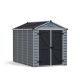 CANOPIA by PALRAM SkyLight 6 ft. W x 10 ft. D Dark Gray Deco Plastic Garden Outdoor Storage Shed 60.6 sq. ft. 704247