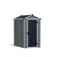 CANOPIA by PALRAM SkyLight 4 ft. W x 6 ft. D Dark Gray Deco Plastic Garden Outdoor Storage Shed 23 sq. ft. 703702