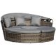 Outsunny Outdoor 4-Piece Dark Gray Rattan Patio Conversation Set with Cushions 862-021CG