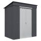 Globel Do-it Yourself Skillion 6 ft. W x 4 ft. D Metal Outdoor Storage Shed with Double Sliding Doors (24 sq. ft.) S64DF2S