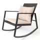 LuxenHome 3-Piece Metal and Wicker Rocker Patio Conversation Set WHOF508