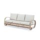 ULAX FURNITURE 1-Piece Aluminum 3-Seater Patio Conversation Sofa Chair Set with Beige Cushions HD-970418