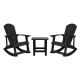 TAYLOR + LOGAN Black 3-Piece Plastic Patio Conversation Set RO-508943-TAYLH