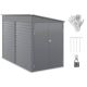 Outsunny Outdoor 4.68 ft. W x 8.85 ft. D Metal Shed with Floor Foundation 38 sq. ft. 845-841V01GY