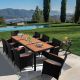 Tozey 9-Piece Acacia and Wicker Outdoor Dining Set with Beige Cushions V-LCRFTB190118C