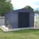 VEIKOUS 8 ft. W x 10 ft. D Outdoor Metal Storage Shed in Gray (80 sq. ft.) PG0301-27-2