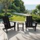 LuXeo Arcadia Black 3-Piece Plastic Patio Conversation Set LUX-1522-BLK2T