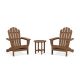 Trex Outdoor Furniture 3-Piece Plastic Adirondack Patio Conversation Set in Tree House,Monterey Bay TXS2011-1-TH