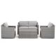ChillPavilion 4-Piece Wicker Patio Conversation Set with Beige Cushions CP-SF4-GB-HD5