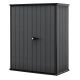 Keter Cortina Alto 2.4 ft. W x 4.5 ft. D Durable Resin Plastic Storage Shed with Flooring Grey (10.8 sq. ft.) 259275