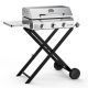 Hitechluxe 3-Burner Flat Top Propane Gas Grill Griddle Stove in Silver with Cart, Stainless Steel Side Shelf and Lid THT121-SS