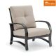 ULAX FURNITURE 1-Piece Aluminum Outdoor Lounge Chair with Sunbrella Beige Cushions HD-970326-O