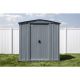 Arrow 6 ft. x 6 ft. Grey Metal Storage Shed With Gable Style Roof 34 Sq. Ft. CLG66CCDSP