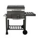 GRILLFEST Premium Charcoal Grill in Black with Folding shelf and built in thermometer SXC0546