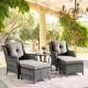 Gymojoy Carolina 5-Piece Patio Conversation Set with Gray Cushions GM0161726-2