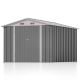 Patiowell 8 ft. W x 10 ft. D Gray Metal Storage Shed 80 sq. ft. PAMS8104
