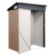 Sizzim 5 ft. W x 3 ft. D Gray Metal Storage Shed with Lockable Door and Vents for Tools, Garden and Bike (11.3 sq. ft.) SM-G37016