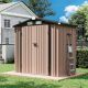 Sizzim 6 ft. W x 4 ft. D Gray Metal Storage Shed with Lockable Door and Vents for Tool, Garden, Bike (22 sq. ft.) SM-G37018