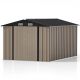 Patiowell 8 ft. W x 12 ft. D Brown Metal Storage Shed 96 sq. ft. in Brown PAMS8128