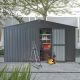 Boosicavelly 11 ft. W x 12.5 ft. D Metal Storage Shed with Double Door (137 sq. ft.) BOCPGS02-DG