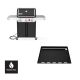 Weber Genesis E-325 3-Burner Natural Gas Grill in Black with Full Size Griddle Insert 1500744
