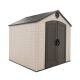 Lifetime 8 ft. W x 7.5 ft. D Resin Outdoor Storage Shed with Double Doors (60 sq. ft.) 60396