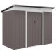 Outsunny 8 ft. x 4 ft. Metal Garden Shed, Backyard Tool Storage Shed with Dual Locking Doors, Steel Frame, Silver (27.8 sq. ft.) 845-428V03GY