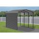 Arrow 10 ft. W x 15 ft. D x 9 ft. H Charcoal Galvanized Steel Carport with 1-sided Enclosure CPHC101509ECL1