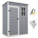 Outsunny 5 ft. W x 3 ft. D Metal Garden Storage Shed with Door, Lock, Vent (15 sq. ft.) 845-954V00GY