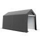 Out sunny 7 ft. W x 12 ft. D Gray Metal Garden Shed with Ventilation Window and Large Door (84 sq. ft.) 845-948V00CG