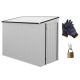 Outsunny 4.3 ft. W x 7.5 ft. D White Metal Storage Shed with Locking Doors (32 sq. ft.) 845-692V01WT
