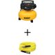 DEWALT 6 Gal. 165 PSI Electric Pancake Air Compressor with 50 ft. x 1/4 in. Air Hose DWFP55126W450D