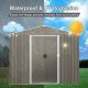 Boosicavelly 6 ft. x 8 ft. Outdoor Metal Storage Shed with Floor Base in Gray (48sq. ft.) BOWWCSTG17GR