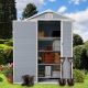 Boosicavelly 6 ft. x 4 ft. Plastic Outdoor Storage Shed 24 Sq. Ft. in Grey with Kit-Perfect to Store Patio Furniture BOWWCSTG23GR
