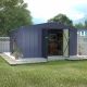 VEIKOUS 10 ft. W x 12 ft. D Outdoor Metal Storage Shed in Gray (120 sq. ft.) PG0301-12-7