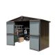 Unbranded 10 ft. W x 8 ft. D Metal Shed (80 sq. ft.) Outdoor Garden Shed Utility Tool Storage Room with Lockable Door for Patio LM-W1859S00040