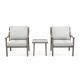EGEIROSLIFE EliteCast 3-Piece Aluminum Patio Conversation Set with Gray Cushions SF3-GG-D1-HD4