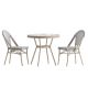 TAYLOR + LOGAN Brown 3-Piece Aluminum Outdoor Dining Set PA-532713-TAYLH