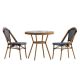 TAYLOR + LOGAN Brown 3-Piece Aluminum Outdoor Dining Set PA-532723-TAYLH