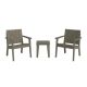 Unbranded Ashland Coastal Gray 3-Piece Plastic Patio Conversation Set TW-CC-7022-SET-CG