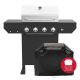 Nexgrill 4-Burner Propane Gas Grill in Black with Stainless Steel Main Lid with Cover 300-10105