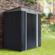 Unbranded 6 ft. x 4 ft. Metal Outdoor Storage Shed with Double Sliding Doors, 2 Air Vents for Backyard, Black (24 sq. ft.) XY-W2225P164062