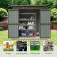 Unbranded Outdoor Storage Shed 6 ft. W x 4 ft. D Metal Shed With Lockable Double Door(24 sq. ft.) GZ-1