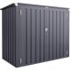 AECOJOY 5 ft. W x 3 ft. D Outdoor Galvanized Steel Horizontal Metal Shed with Lockable Multi-Opening Door Grey (16.2 sq. ft.) 16235GR-HD01