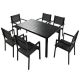 Unbranded Hot Selling 7-Piece Metal Outdoor Patio Conversation Set with Table for for Patio, Balcony, Backyard, Black JX-WY000401AAB